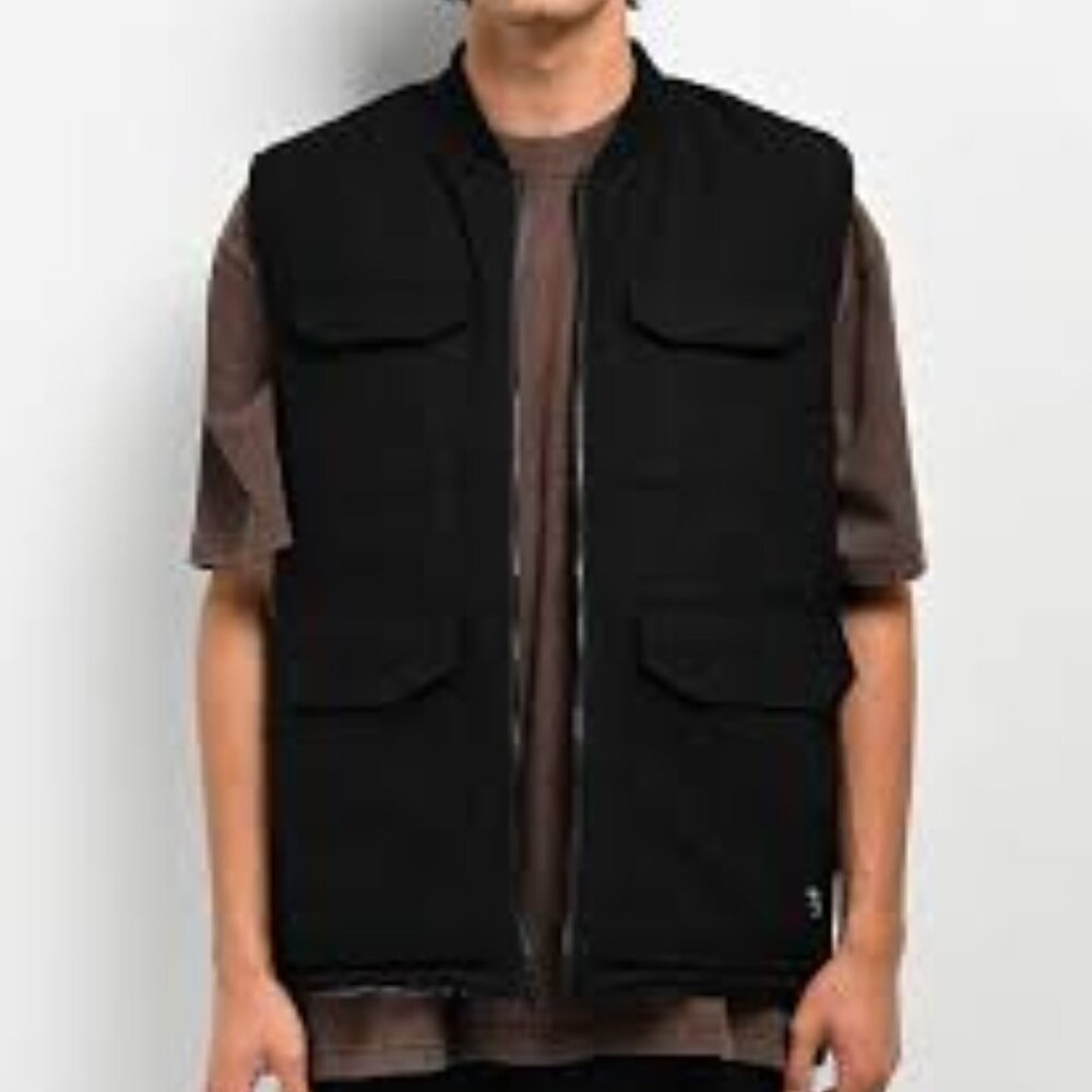 NWT:  DGK Contra Reversible Black & Camo Vest Size Large